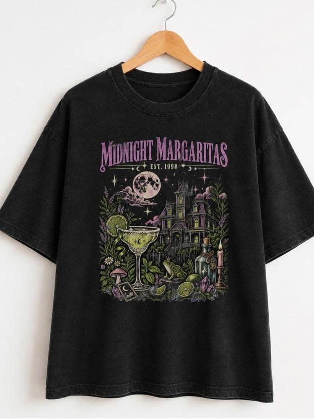 Midnight Margaritas Graphic Tee - Black